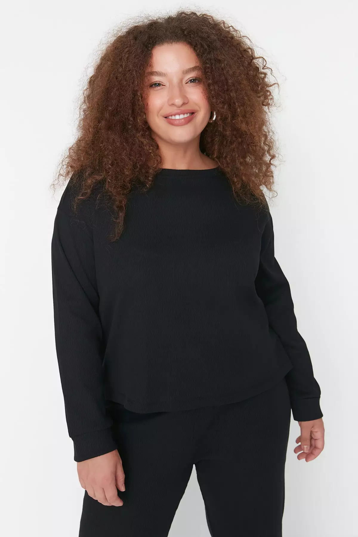 Plus Size Knitted Pajamas Set