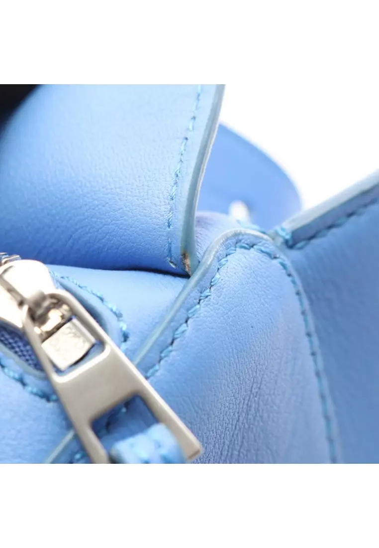 Pre-Loved LOEWE puzzle bum bag mini body bag leather blue