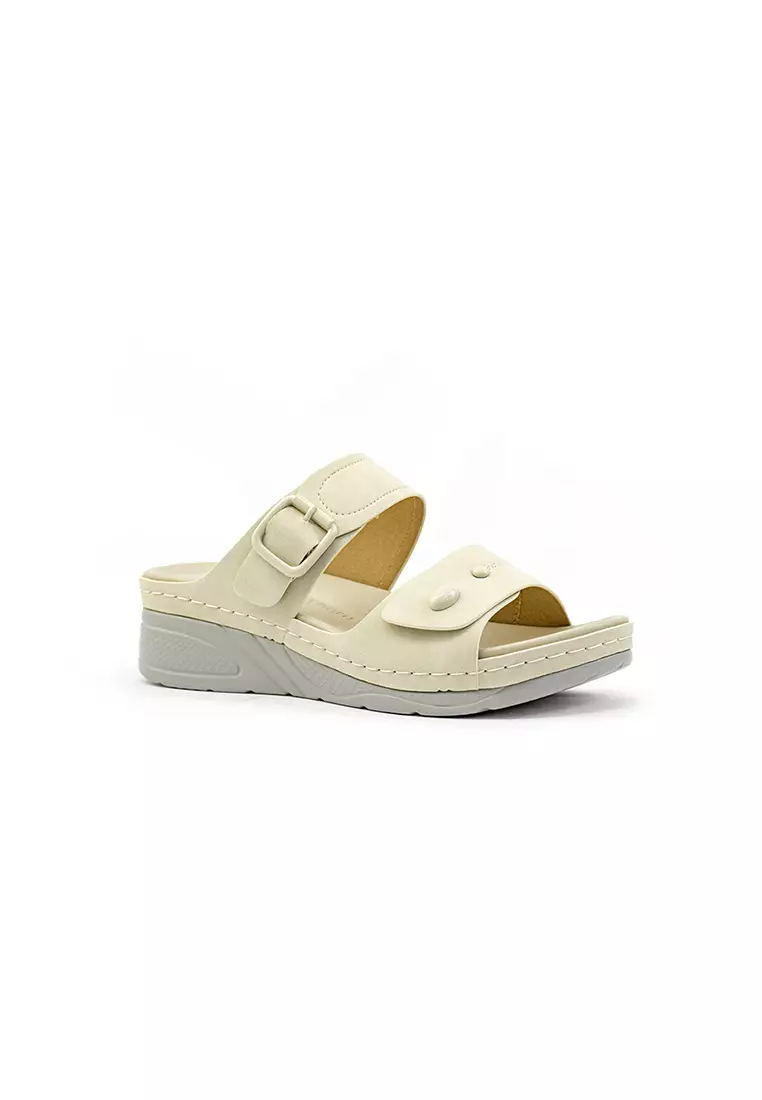 Women's Flat Sandals LY 28551 - Bone C86