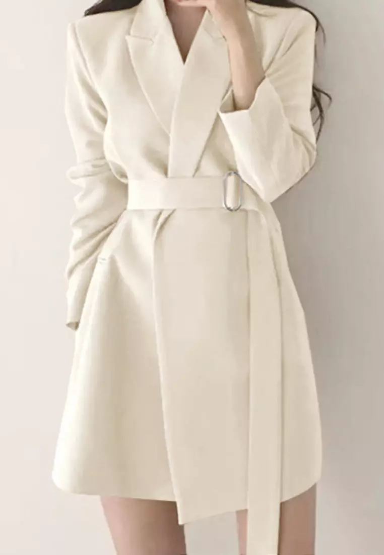 VANSA Simple Belted Blazer  VCW-C803
