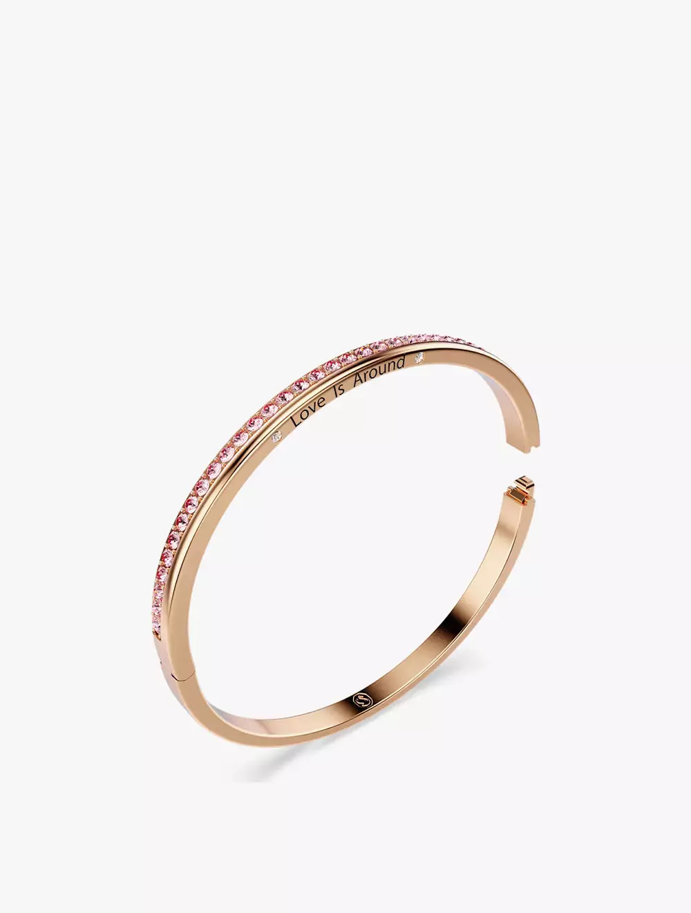 Connexus Bangle, Round Cut, 'Love Is Around', Pink, Rose Gold-Tone Plated