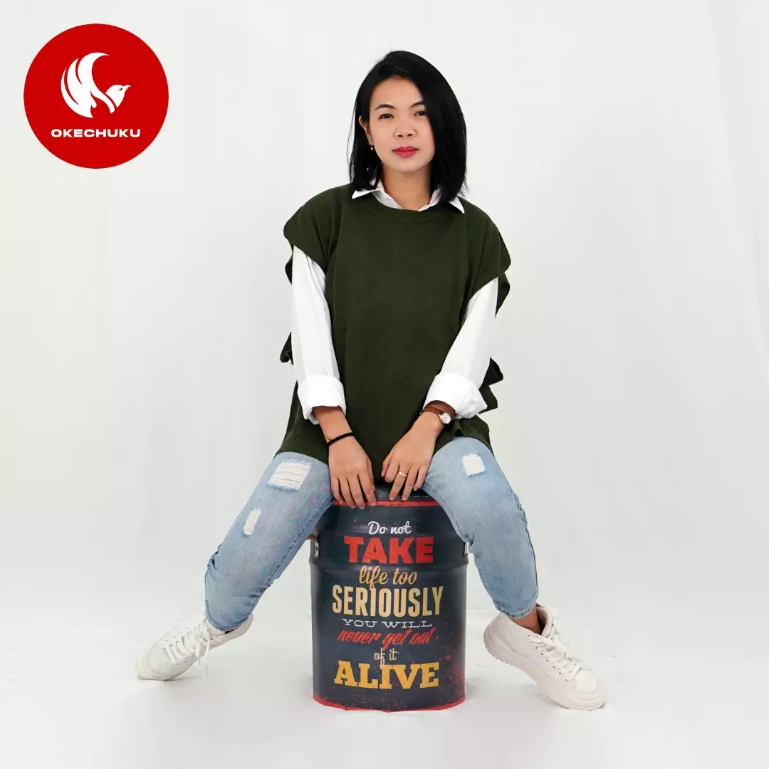 OKECHUKU Andien Knit Vest Korean Style Rompi Rajut Wanita Polos Vest Tali Outer Hijab