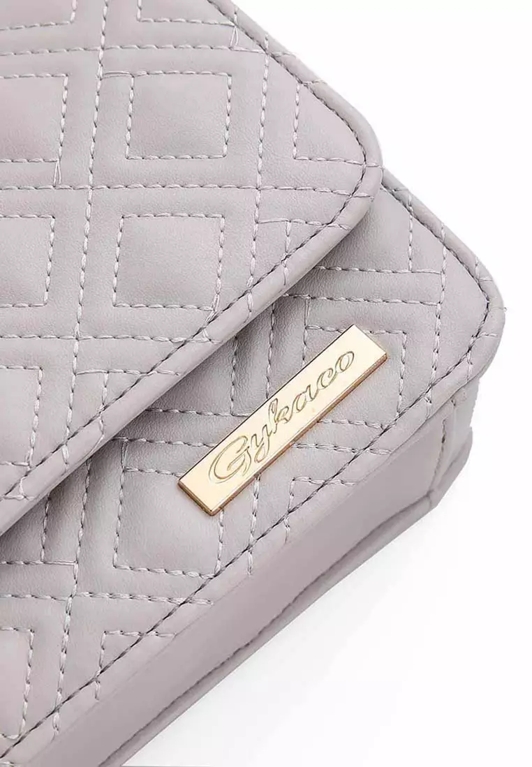 GYKACO MEGUMI Light Grey - Tas Wanita Sling Bag - Fashion Top Handle Bag (Import)