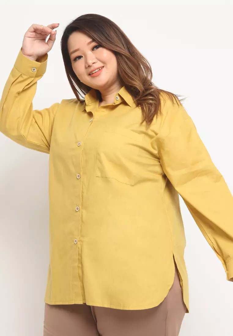 Plus Size Shirt Rui Mustard