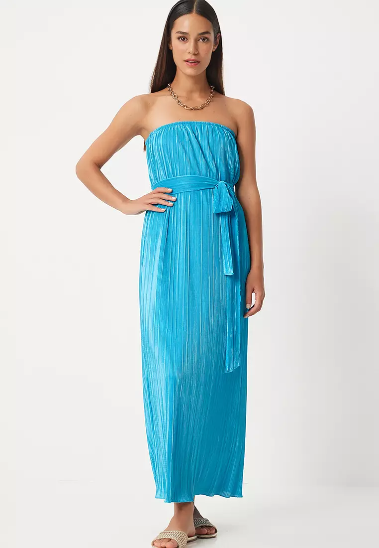 Pleated Maxi Dress
