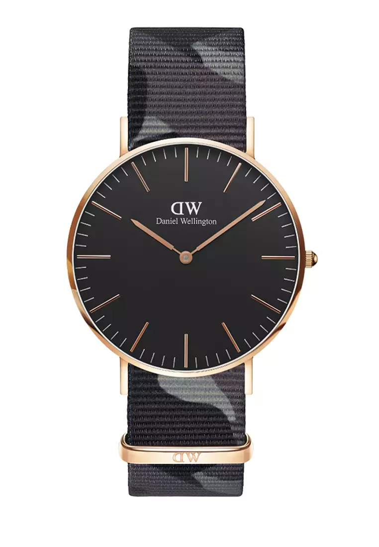 Buy Daniel Wellington Classic York 40mm Watch Black Dial Leather