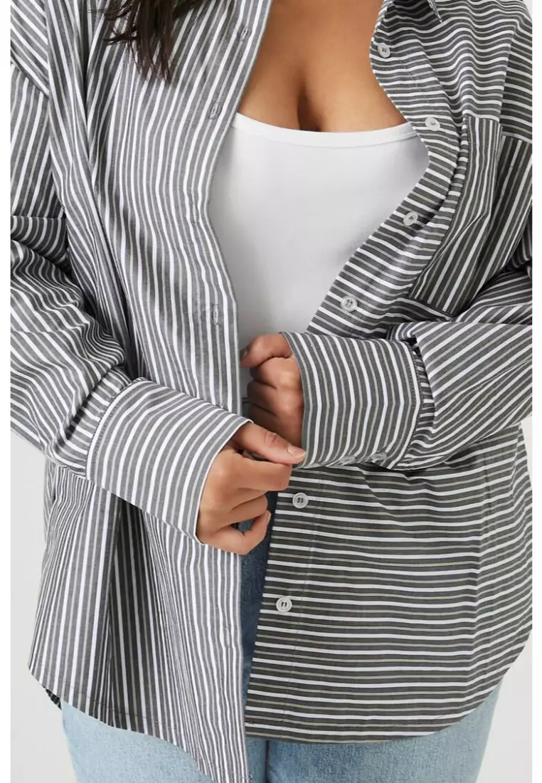 Forever 21 striped long sleeve shirt outlet
