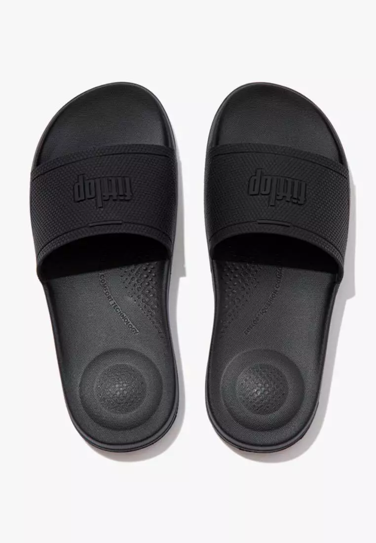 Discount on Fitflop  shoes - SKU: Iqushion Men's Slides All Black