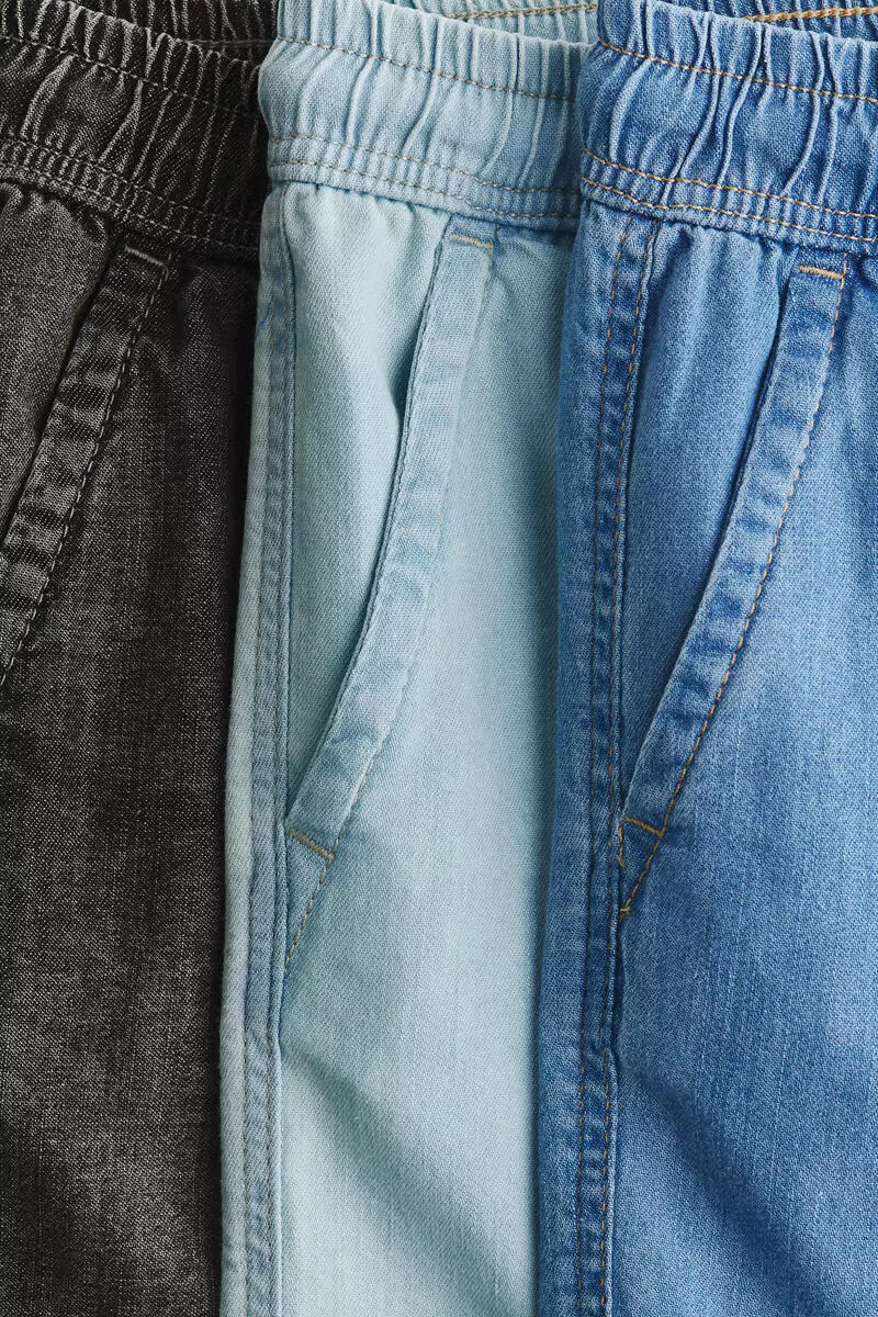 3-pack denim shorts