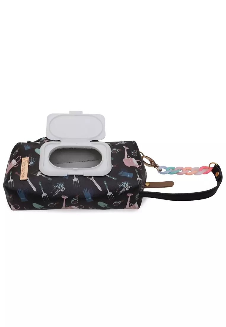 Firda Kantong Tisu 3 IN 1 Desain Simple Multi Color Dan Gambar Unik - Hitam Rantai Mix