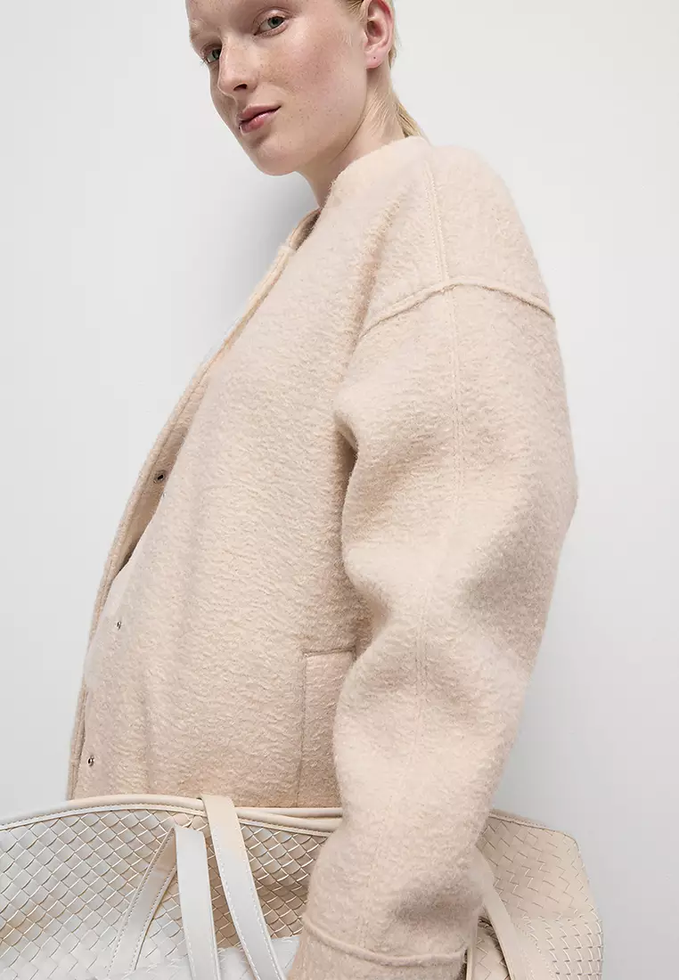 Textured Unlined Bomber Jacket