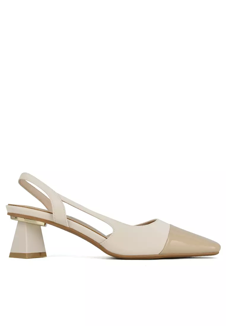 Discount on Twenty Eight Shoes  shoes - SKU: 5cm Color Matching Slingback Mid Heels Xj1328-6