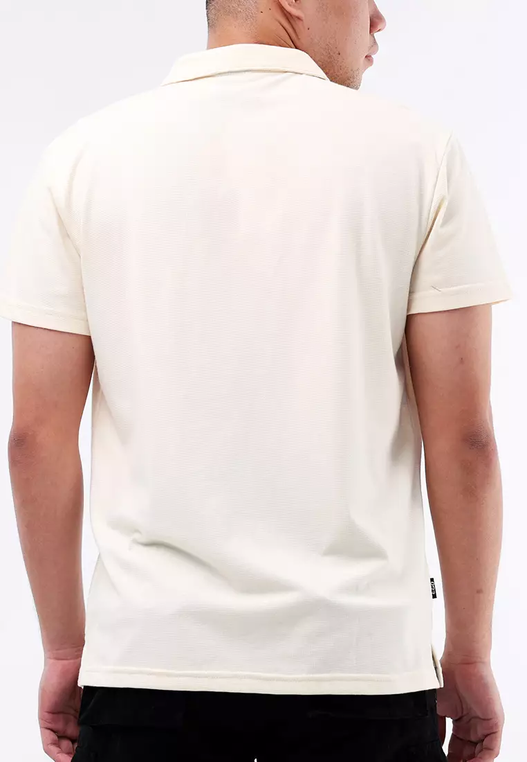 Collared Waffle Short Sleeve Polo