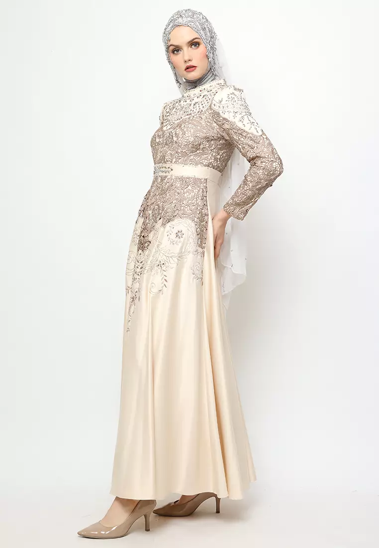 Bibiq Gamis Brokat Satin
