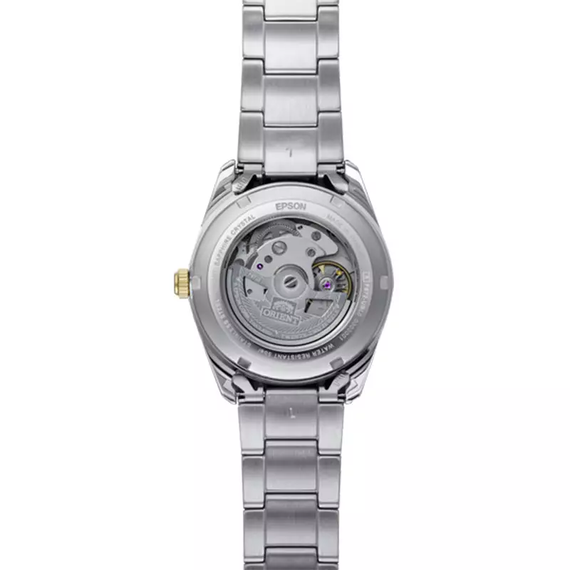 Jam Tangan Pria Orient Contemporary RA-AC0R01S Stretto Date Silver White Dial Metal Strap