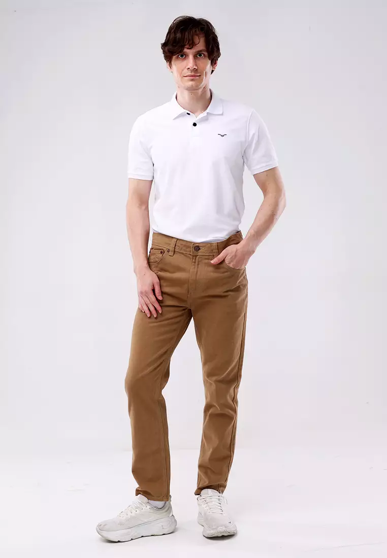 Colored Long Pants Slim Tapered