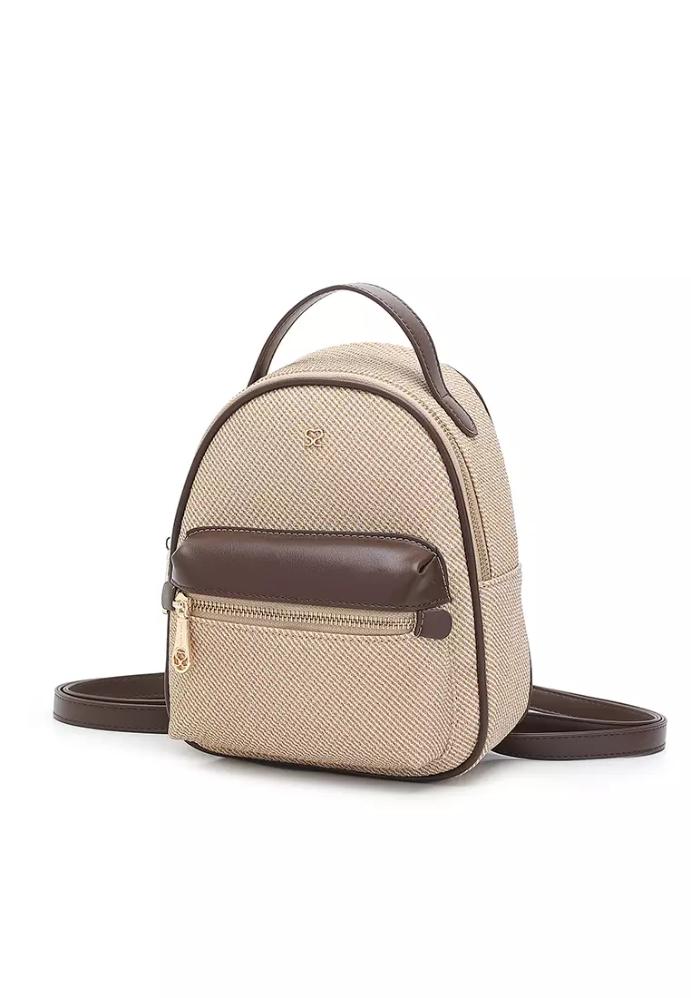Women's Mini Backpack (Tas Ransel Wanita & Tas Punggung Wanita) - Krem