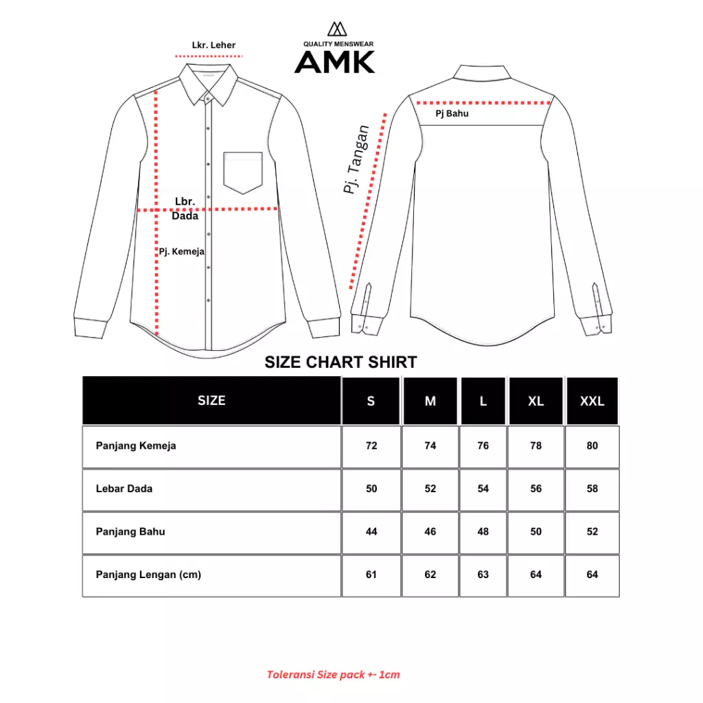 AMK Kemeja Pria Lengan Panjang SHP Montana L/S Navy Blue