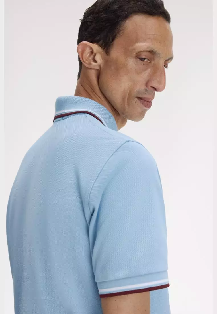 Fred Perry M12 Twin Tipped Fred Perry Shirt (Sky)