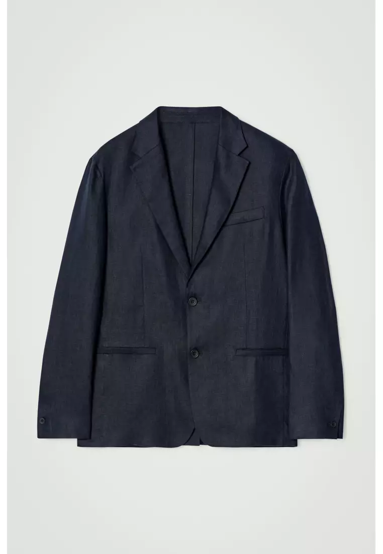 SINGLE-BREASTED LINEN BLAZER
