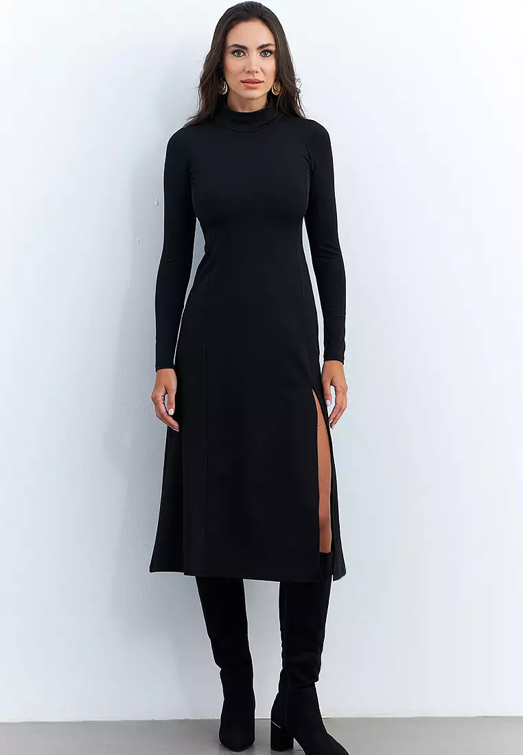 Slit Midi Dress