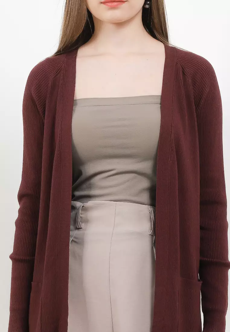 Ribbed Edge to Edge Longline Cardigan