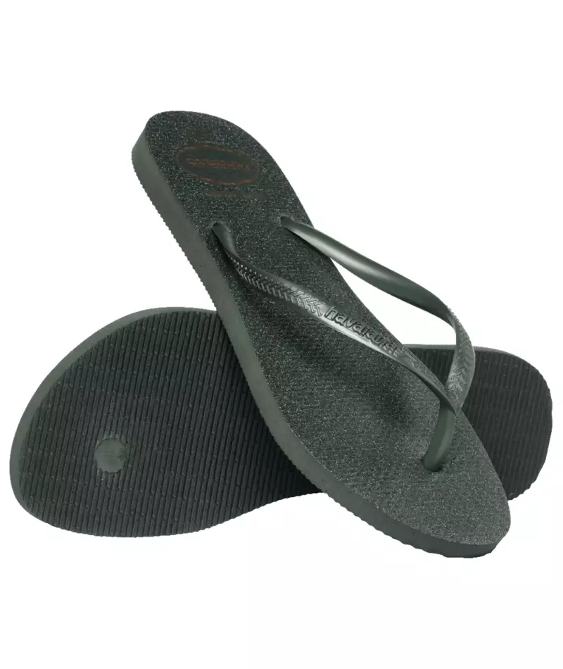 [ONLINE EXCLUSIVE] Havaianas Slim Gloss Green Olive - Sandal Wanita