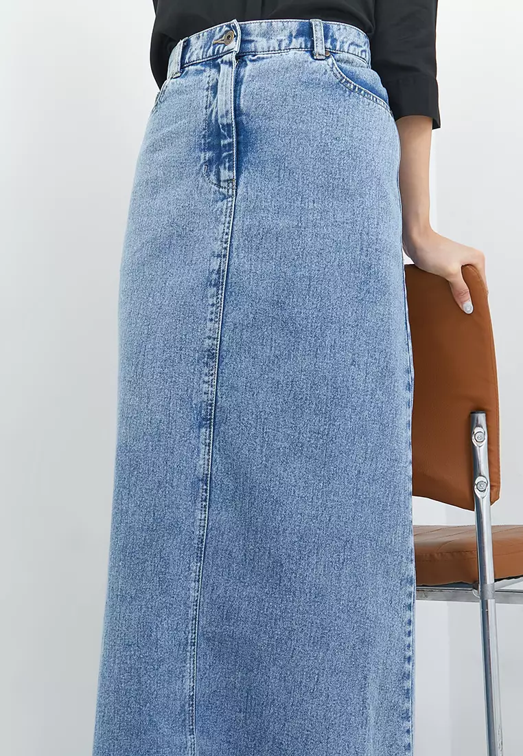 Ruth Ice Wash Denim Skirt (G.21107)