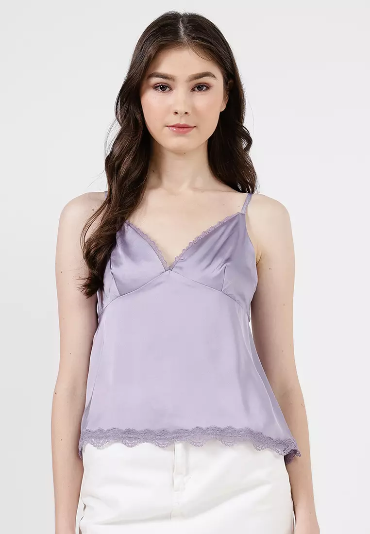 Estelle Satin Lace Cami Top