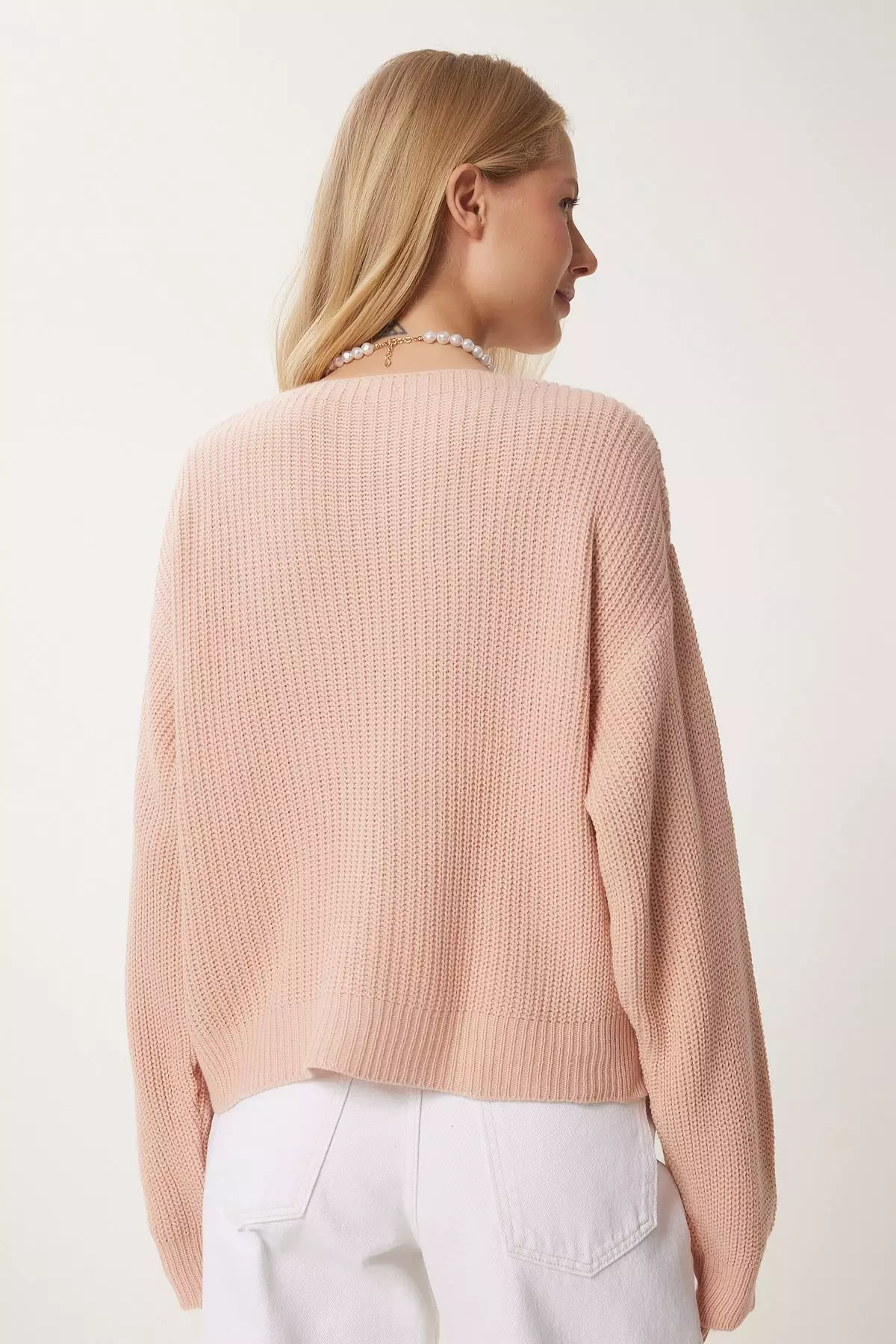 V-Neck Knit Cardigan