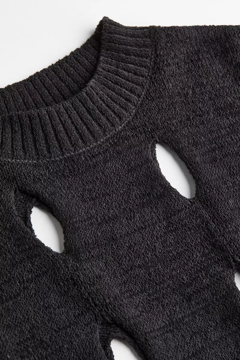Hole-knit jumper