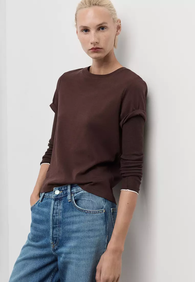 Wide-Leg Jeans with Turn-Up Hem