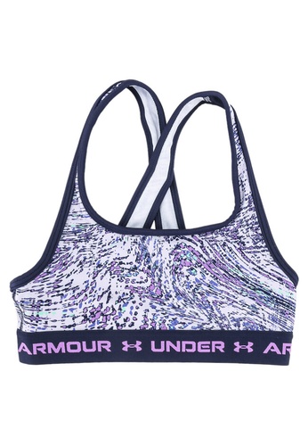 Under Armour purple Crossback Mid Printed Sports Bra 8DC06KAC600E1EGS_1