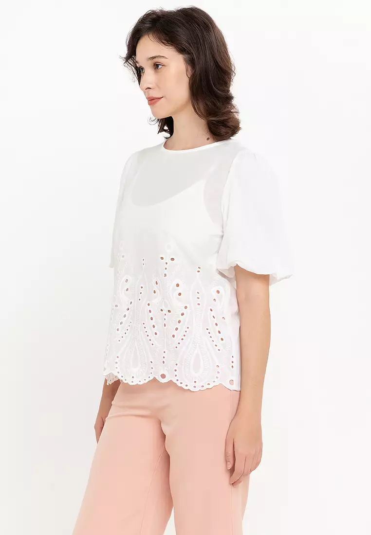 Clervon Eyelet Filipiniana Blouse