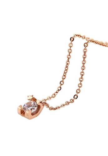Her Jewellery gold Giselle Necklace (Rose Gold) - Made with Premium Japan Imported Titanium with 18K Gold plated 2FF60ACF794095GS_1