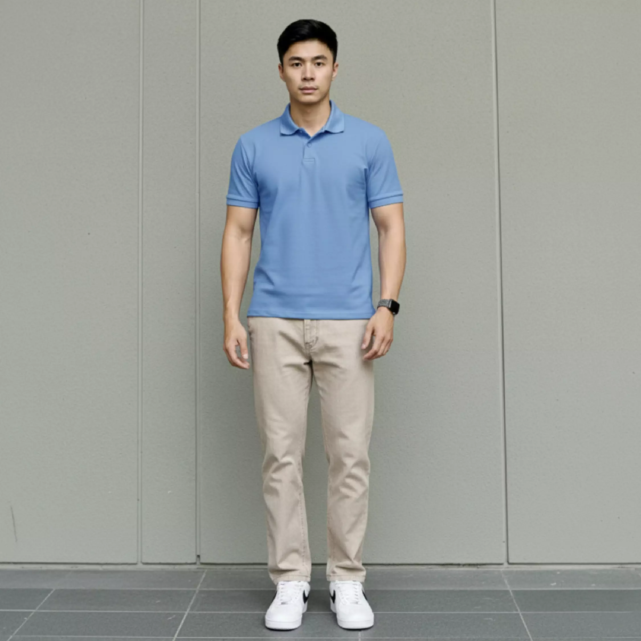 Kale Park Blue 02 / Kaos Polo Pria Lengan Pendek Kerah / Polo Shirt Slim Fit