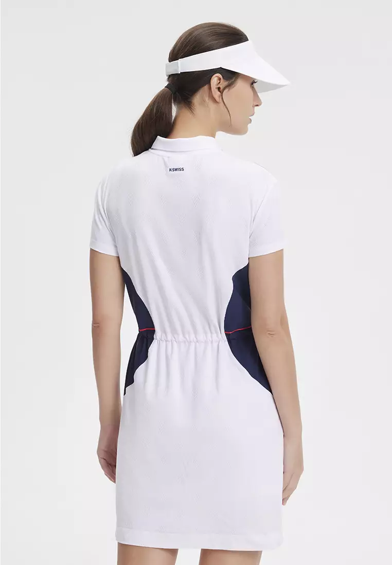 女裝滿印 K-SWISS LOGO 拼色POLO連身裙