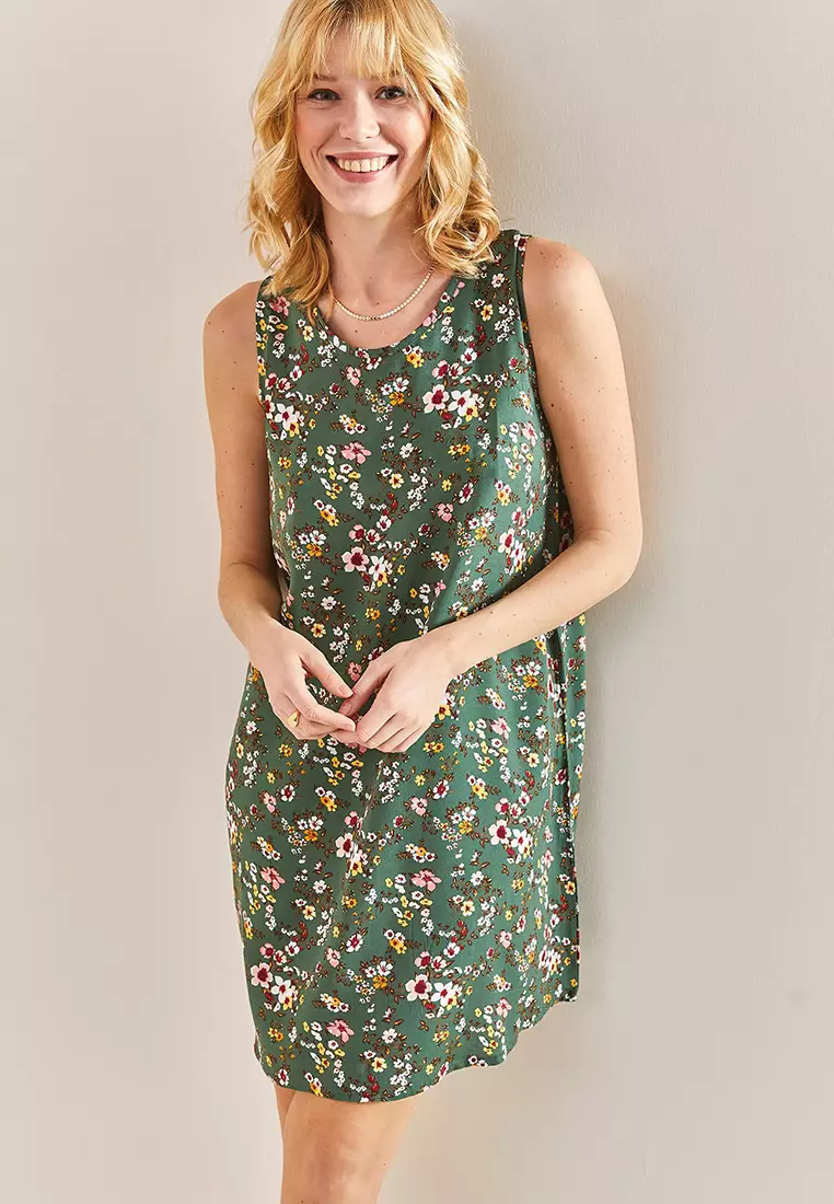 Viscose Sleeveless Mini Dress