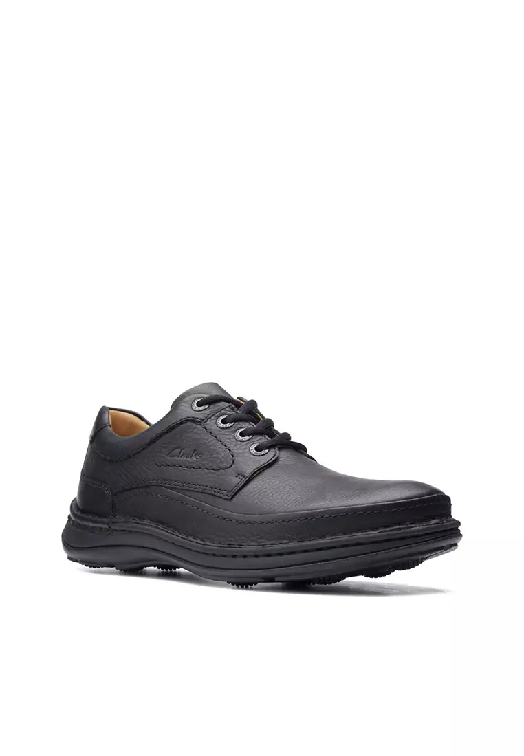 Buy Clarks CLARKS Men s Casual Nature Three Black Leather Shoes