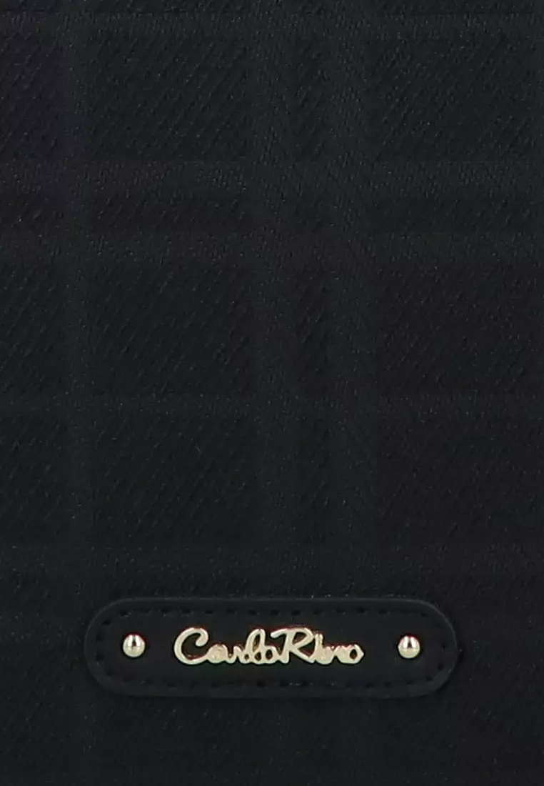 CR Brushed Plaid Top Handle - Black