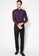 Johnwin purple Slim Fit - Kemeja Casual - Lengan Panjang - Ungu - Motif Polos 015D9AA59B170DGS_4
