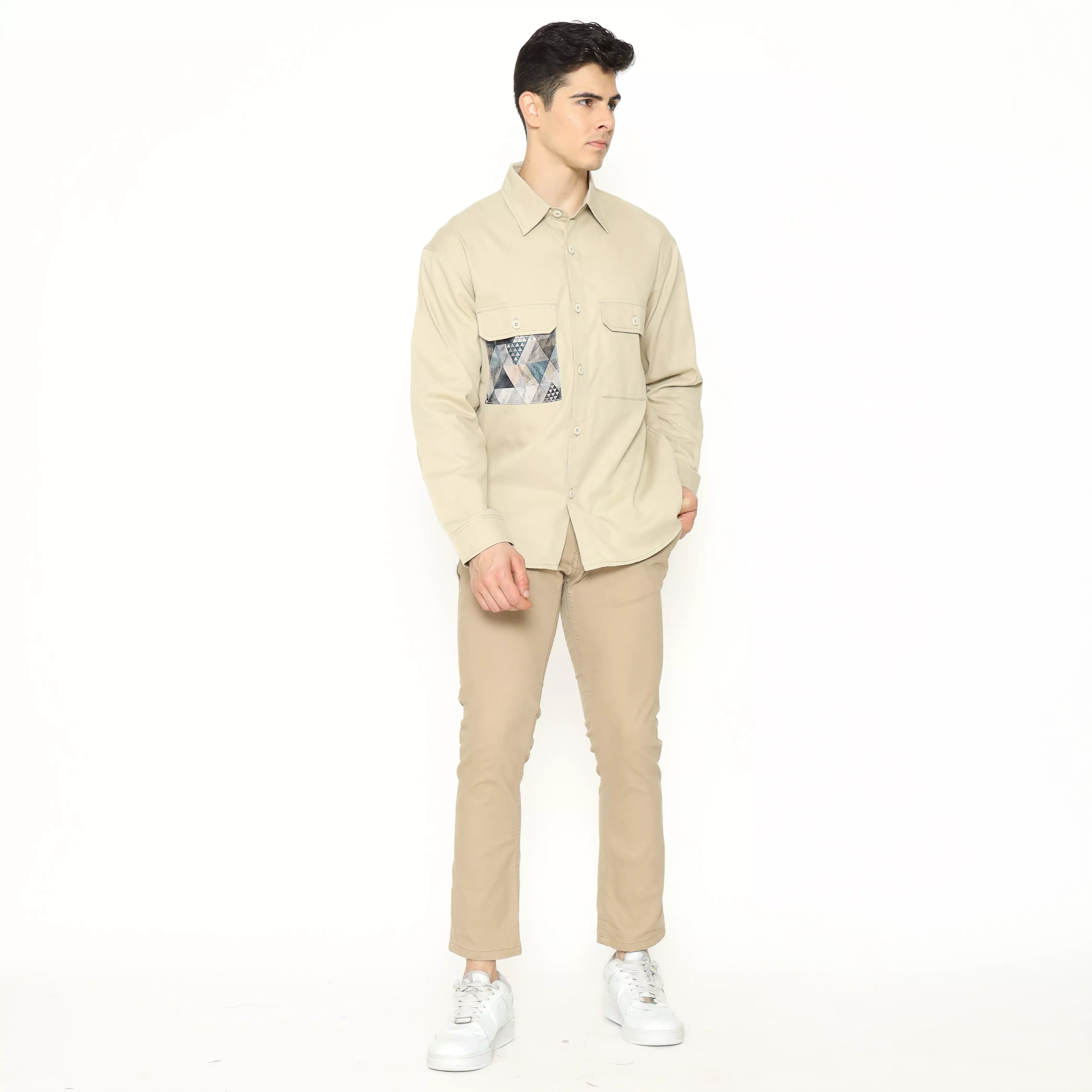 AMK Kemeja Pria Lengan Panjang SHP Morgan L/S Khaki