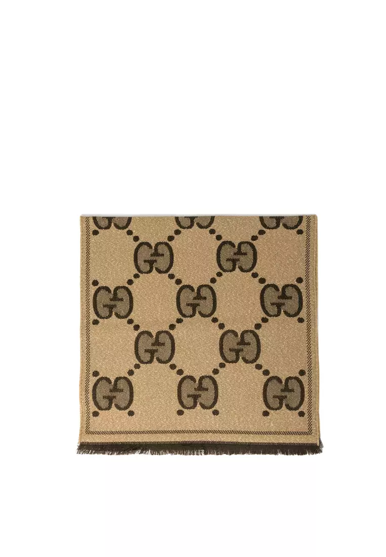 Buy Gucci Gg Wool Jacquard Scarf 2024 Online | ZALORA