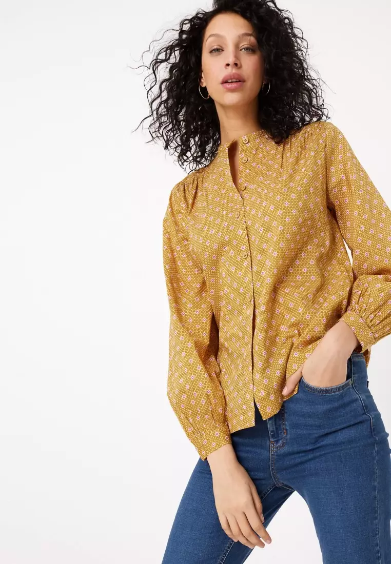 Marks and spencer yellow cheap blouse