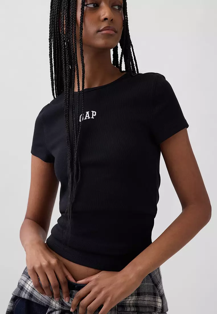 Modern Ribbed Logo T-Shirt