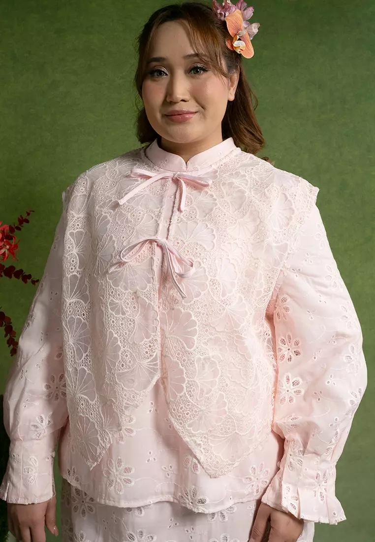 Amelia Plus Kedah Kurung with Vest Set