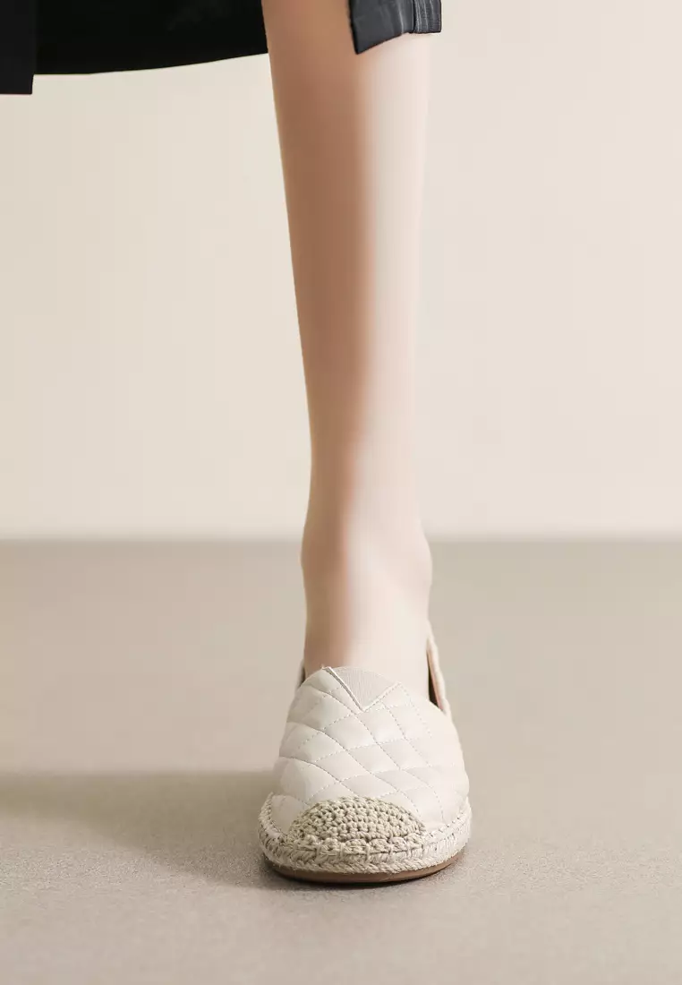 Rhombus texture Synthetic Leather Espadrilles WW221-1