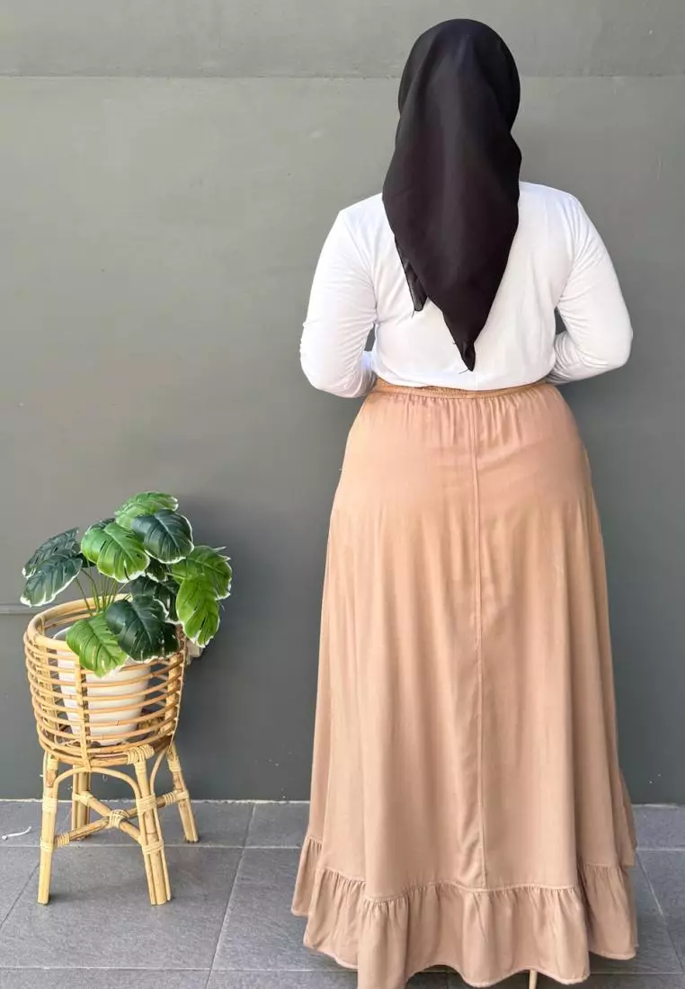 Inayah A-Line Skirt (Rok Panjang Katun Muslimah Bawah Lebar)