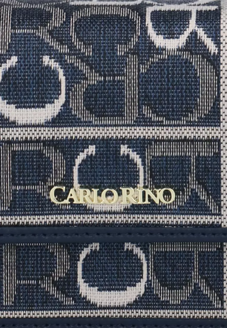 Buy Carlo Rino Carlo GEO Jacquard Crossbody Wallet - Dark Blue 2026 ...