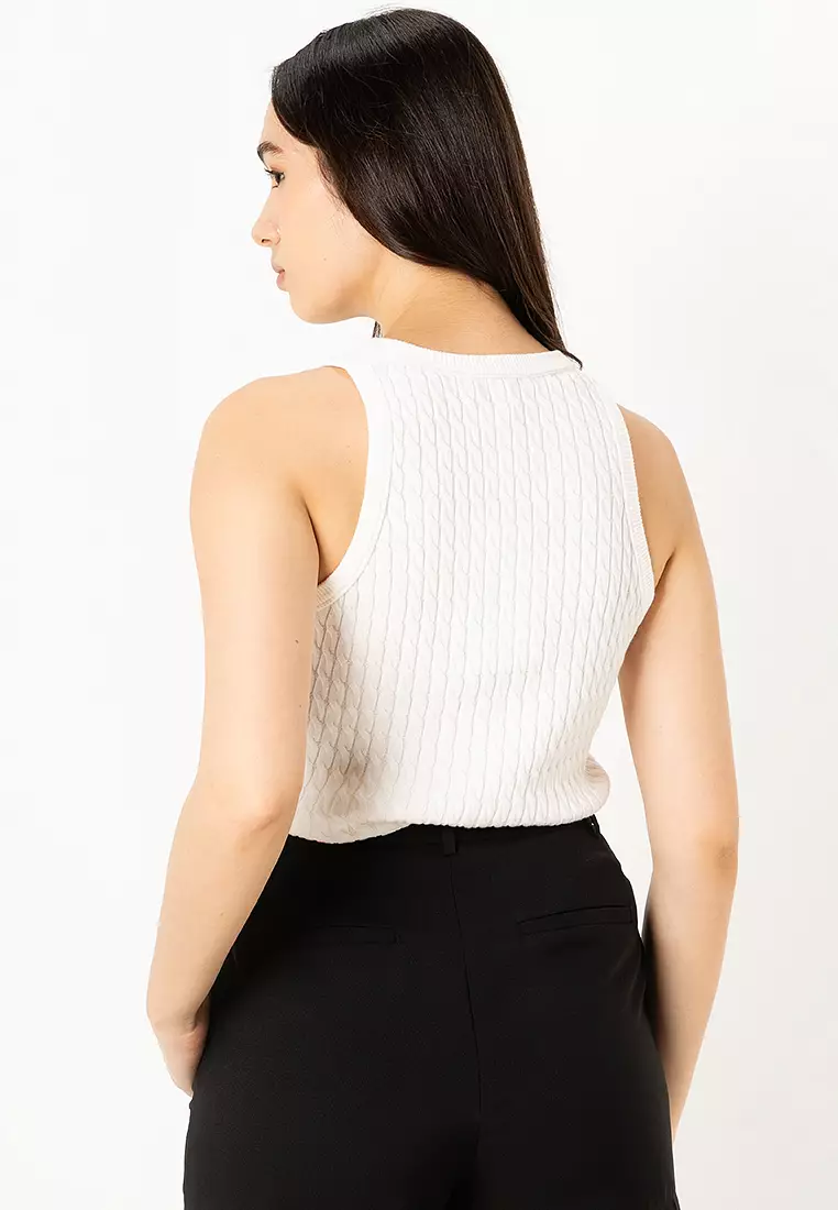 Cable Knit Sweater Tank Top - Tommy Mainline